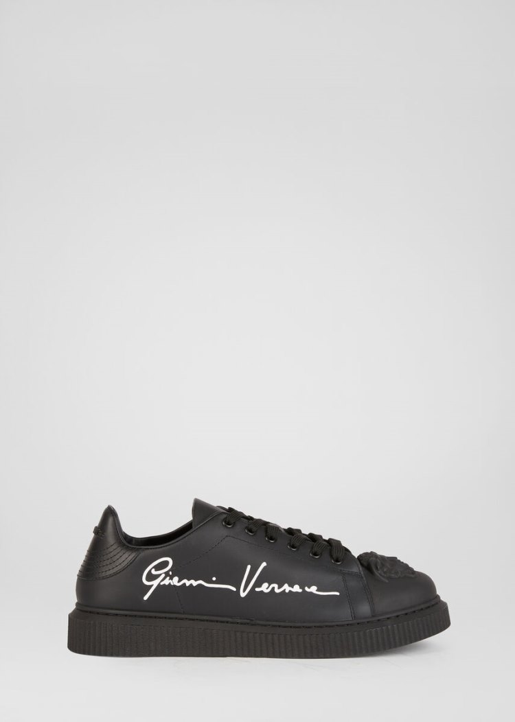 Versace Medusa δερματινα Nyx Trainers αθλητικα ανδρικα μαυρα | L1SF6GH