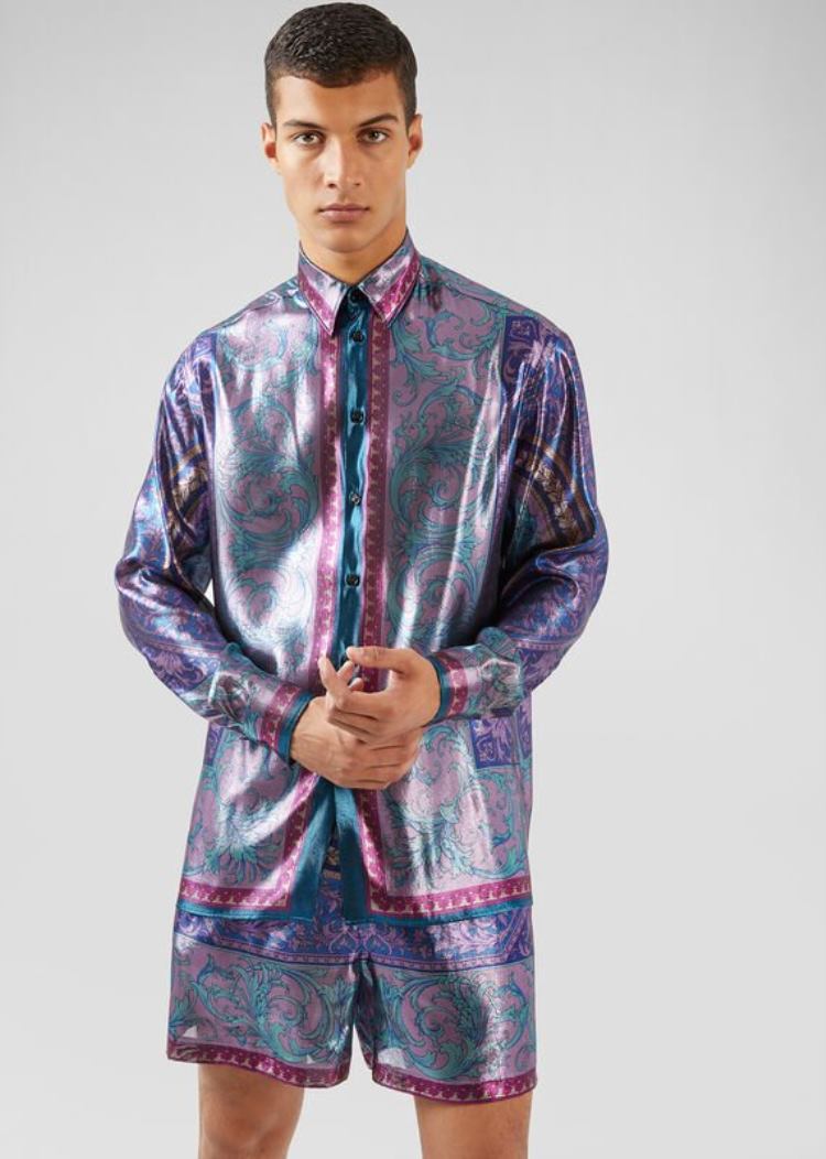 Versace Metallic Le Pop Classique Print Shirt πουκαμισα ανδρικα Πολύχρωμο | 4CUD1PP