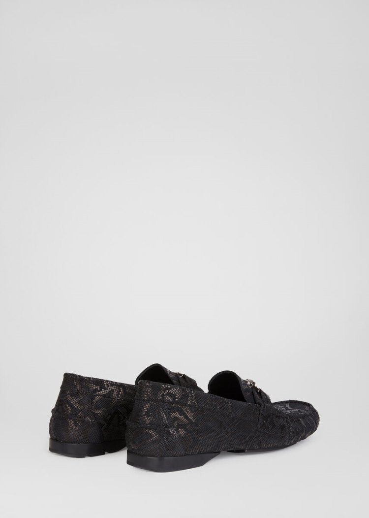 Versace Mock Python Medusa Loafers Loafers ανδρικα μαυρα | JBS4Z4J