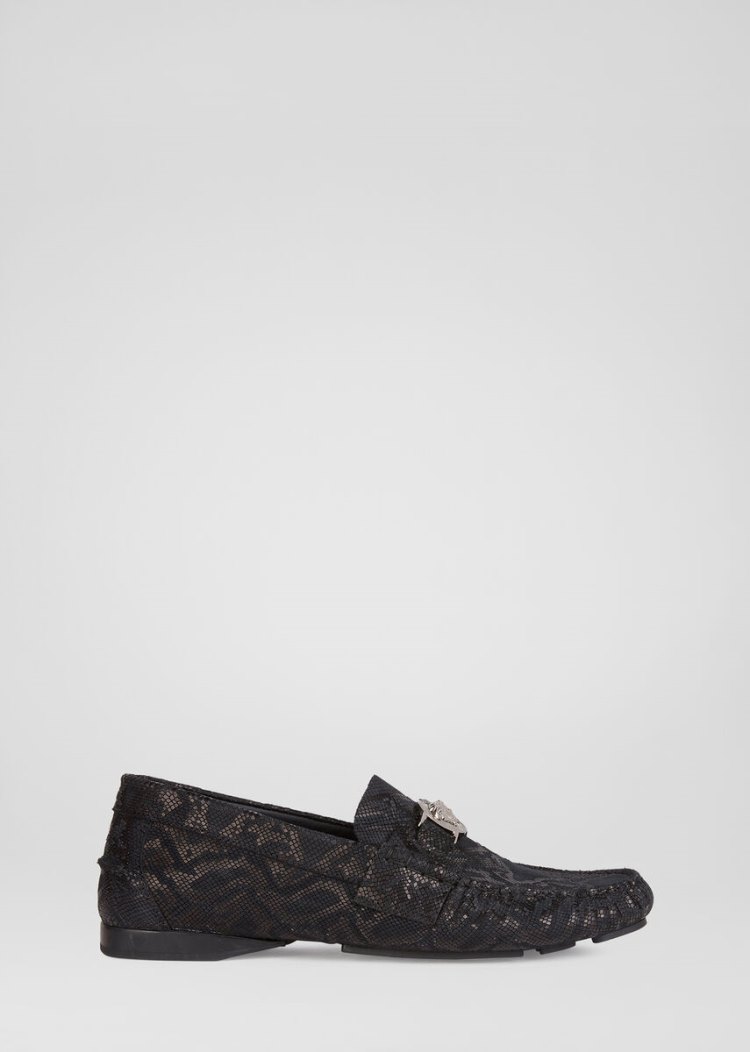 Versace Mock Python Medusa Loafers Loafers ανδρικα μαυρα | JBS4Z4J