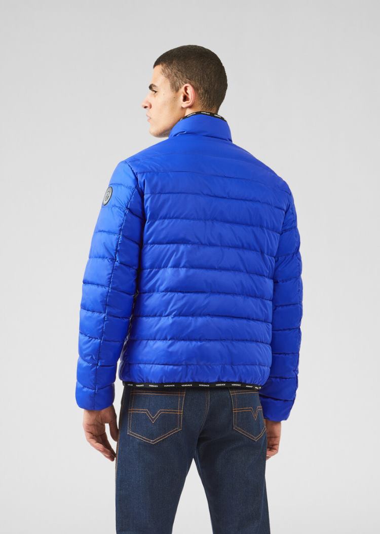 Versace Nastro Puffer Jacket μπουφαν ανδρικα μπλε | 2T9JC5M