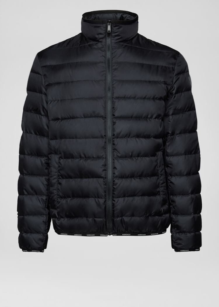 Versace Nastro Puffer Jacket μπουφαν ανδρικα μαυρα | CADU14P