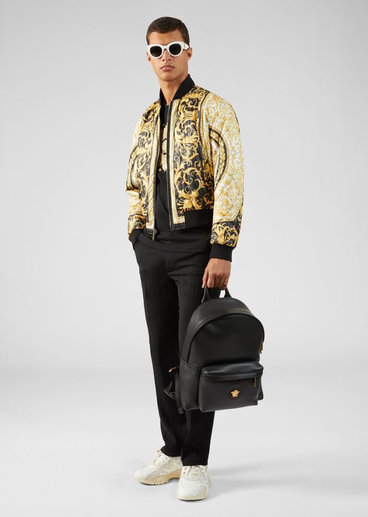 Versace Palazzo Backpack σακιδια πλατησ ανδρικα μαυρα | QUVMHLZ