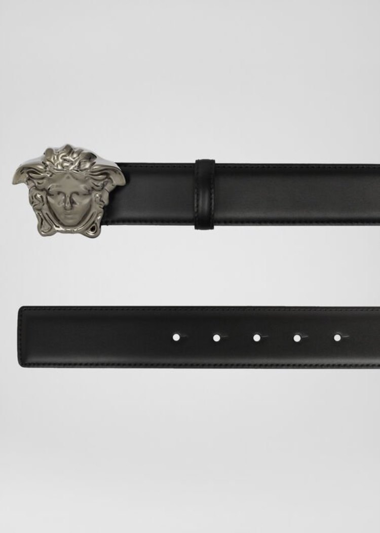 Versace Palazzo Belt with Medusa πόρπης ζωνη ανδρικα μαυρα | LJWZBZW