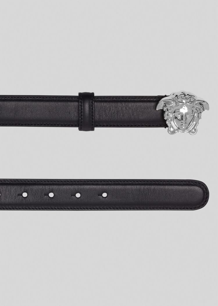 Versace Palazzo Belt with Medusa πόρπης ζωνη γυναικεια μαυρα | U1N2YCS