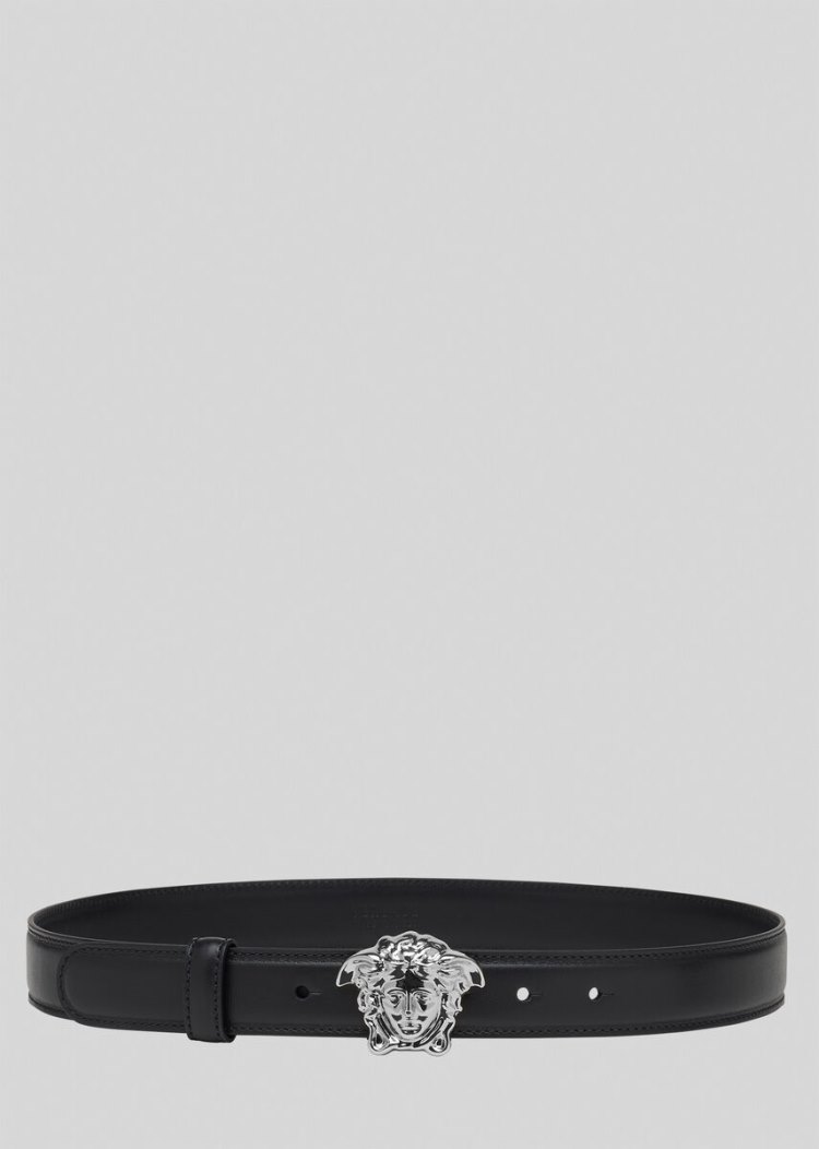 Versace Palazzo Belt with Medusa πόρπης ζωνη γυναικεια μαυρα | U1N2YCS