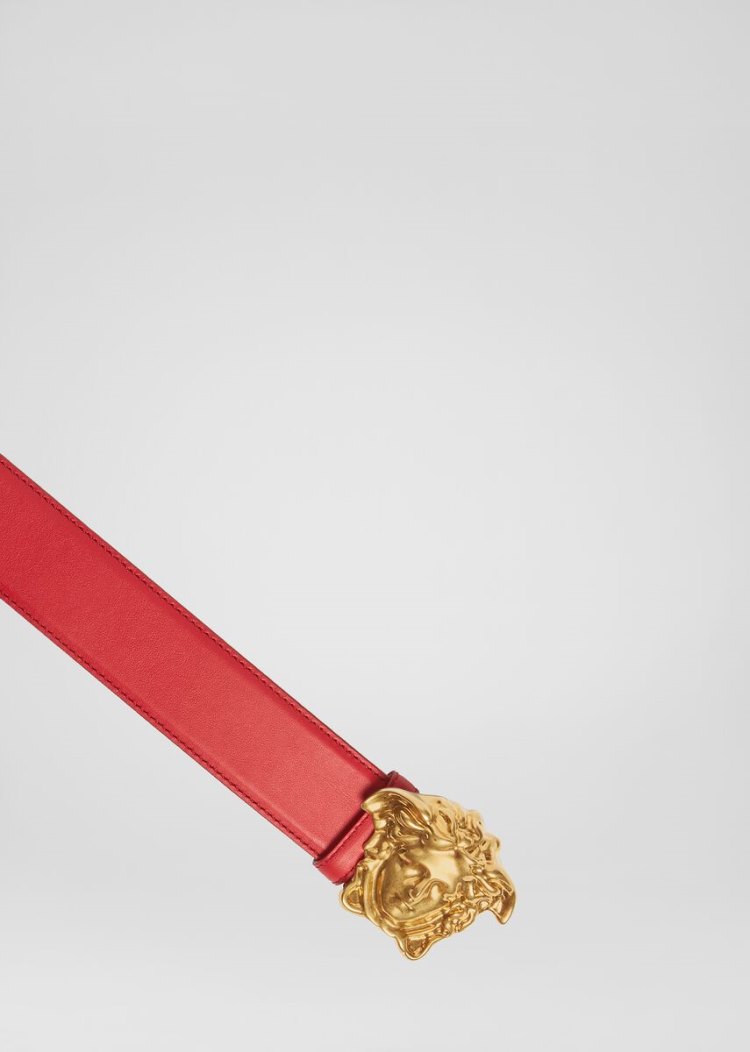 Versace Palazzo Belt with Medusa πόρπης ζωνη ανδρικα κοκκινα | ZUAUIEH