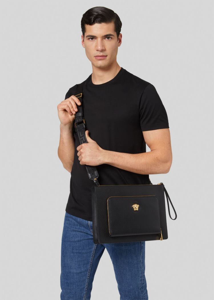Versace Palazzo Crossbody Bag τσάντεσ χιαστί ανδρικα μαυρα | 814XN16