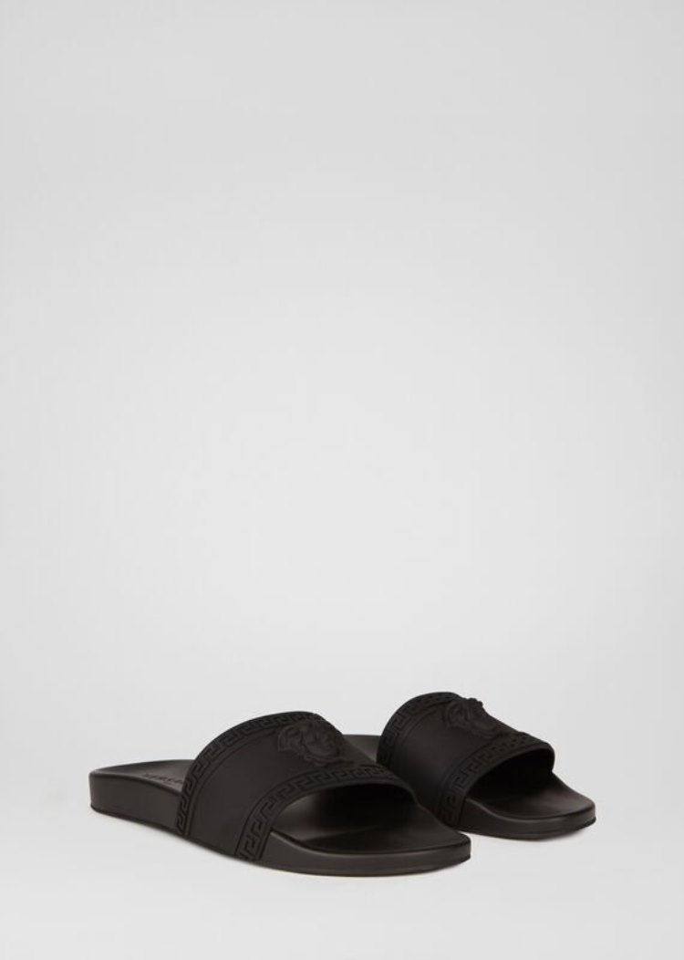 Versace Palazzo Pool Slides παντοφλεσ ανδρικα μαυρα | NV90GHT