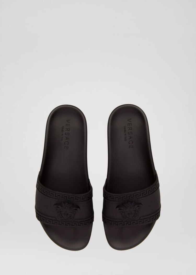 Versace Palazzo Pool Slides παντοφλεσ ανδρικα μαυρα | NV90GHT