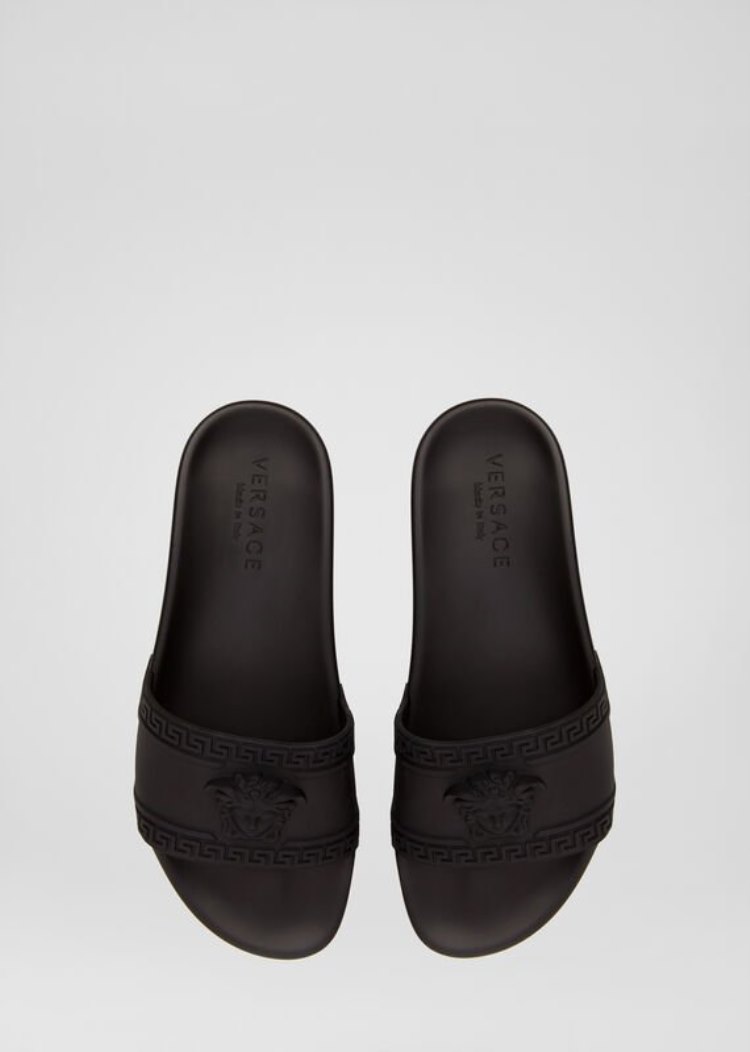 Versace Palazzo Pool Slides παντοφλεσ ανδρικα μαυρα | NV90GHT