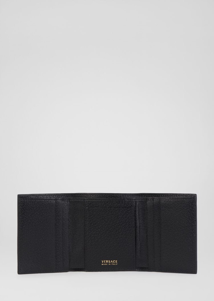 Versace Palazzo Trifold Wallet πορτοφολια ανδρικα μαυρα | WY90E15