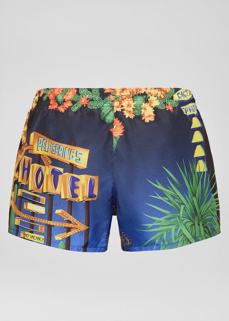 Versace Palm Springs Print Swim Shorts μαγιό ανδρικα Πολύχρωμο | 6YDTB9R