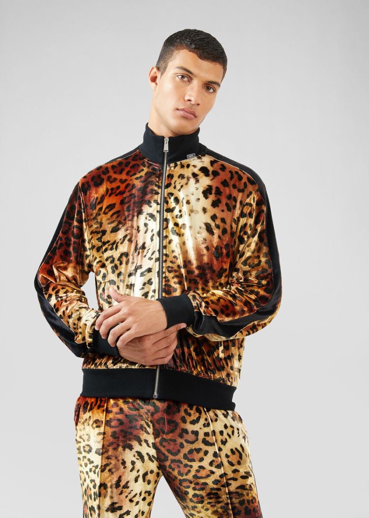 Versace Pop Animalier Print Sweatshirt Φούτερ ανδρικα λεοπαρ | 7WFQA5K