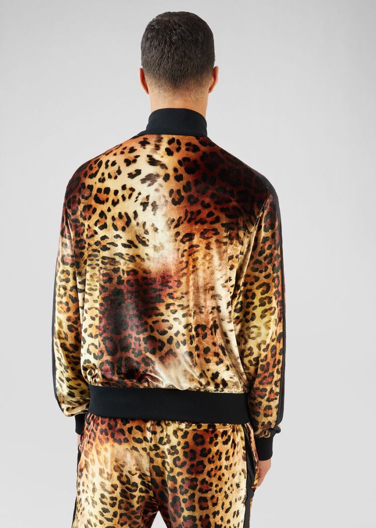 Versace Pop Animalier Print Sweatshirt Φούτερ ανδρικα λεοπαρ | 7WFQA5K