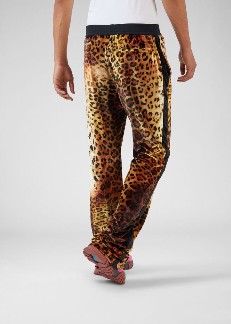 Versace Pop Animalier Print Trackpants παντελόνι ανδρικα λεοπαρ | 4TJAT76