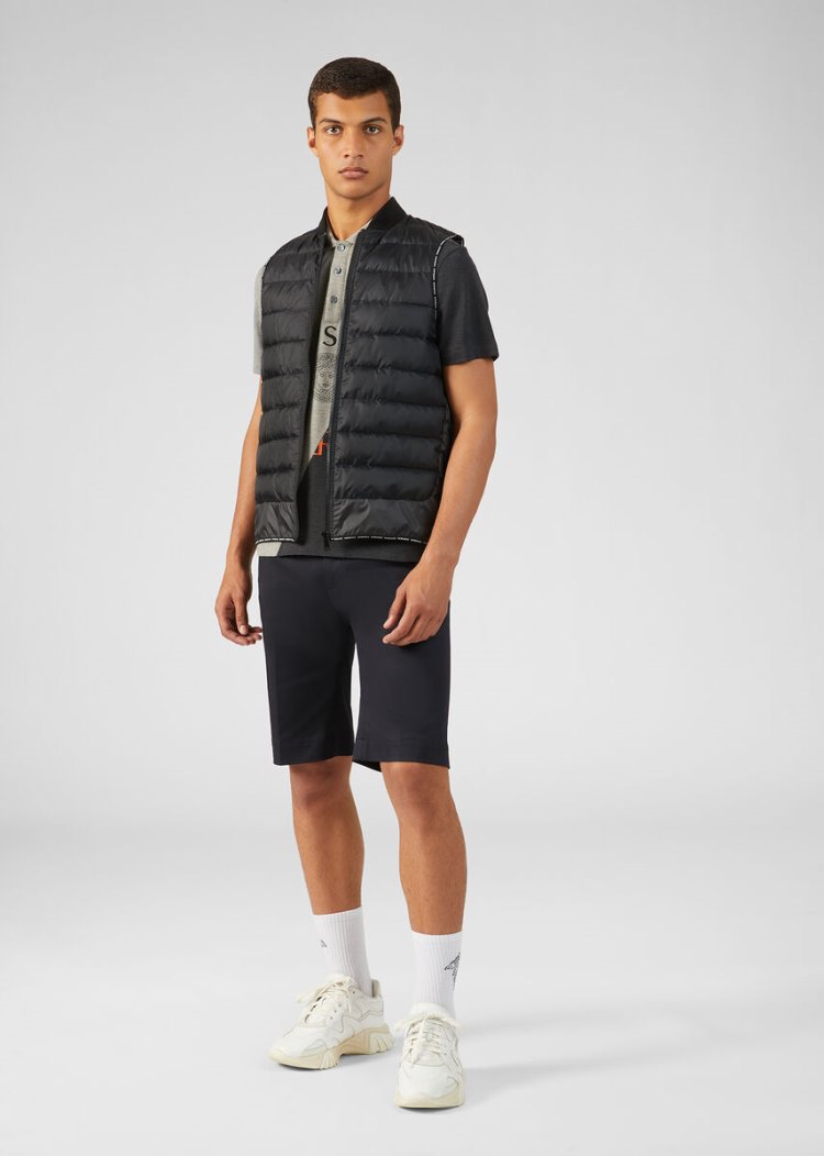 Versace Puffer Vest μπουφαν ανδρικα μαυρα | 6HDYD9Z