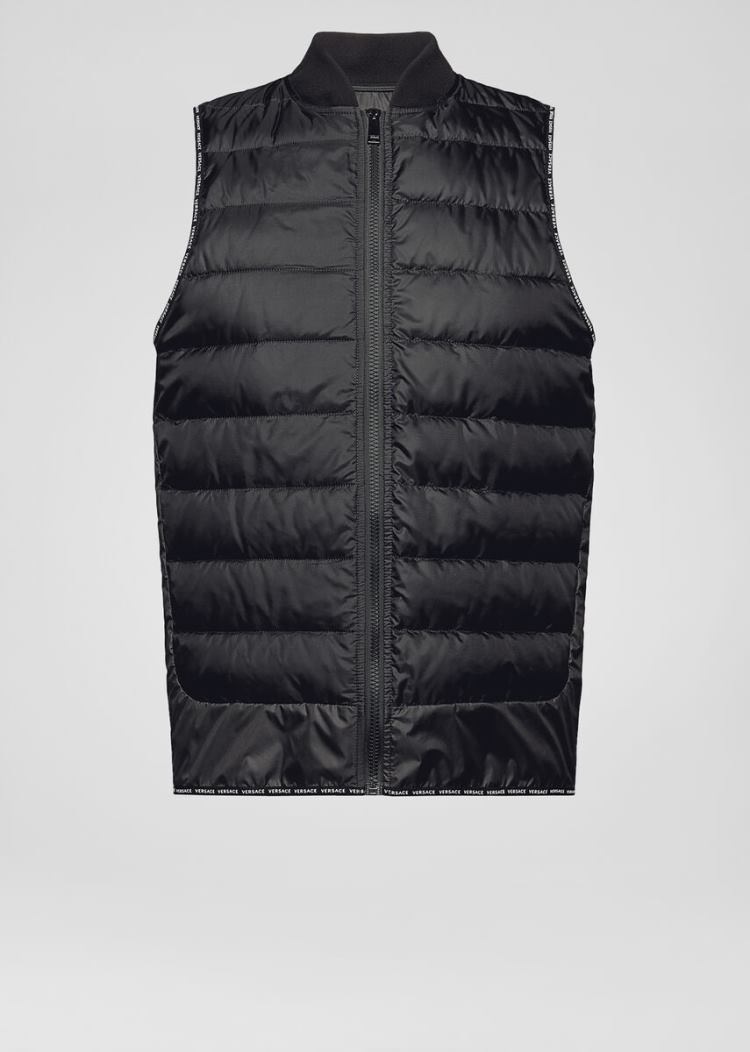 Versace Puffer Vest μπουφαν ανδρικα μαυρα | 6HDYD9Z