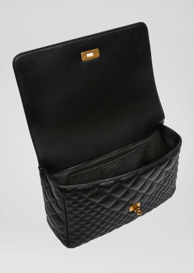 Versace Quilted Icon Dual Carry Bag τσαντα χειροσ γυναικεια μαυρα | B9BM3WX