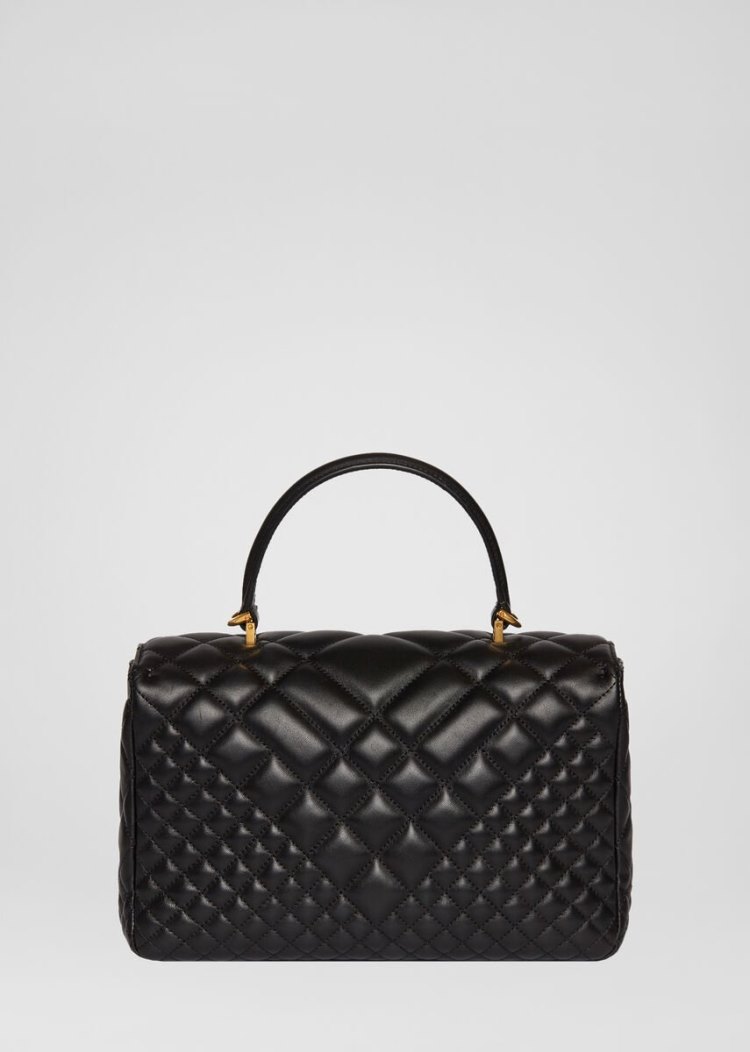 Versace Quilted Icon Dual Carry Bag τσαντα χειροσ γυναικεια μαυρα | S2U467J