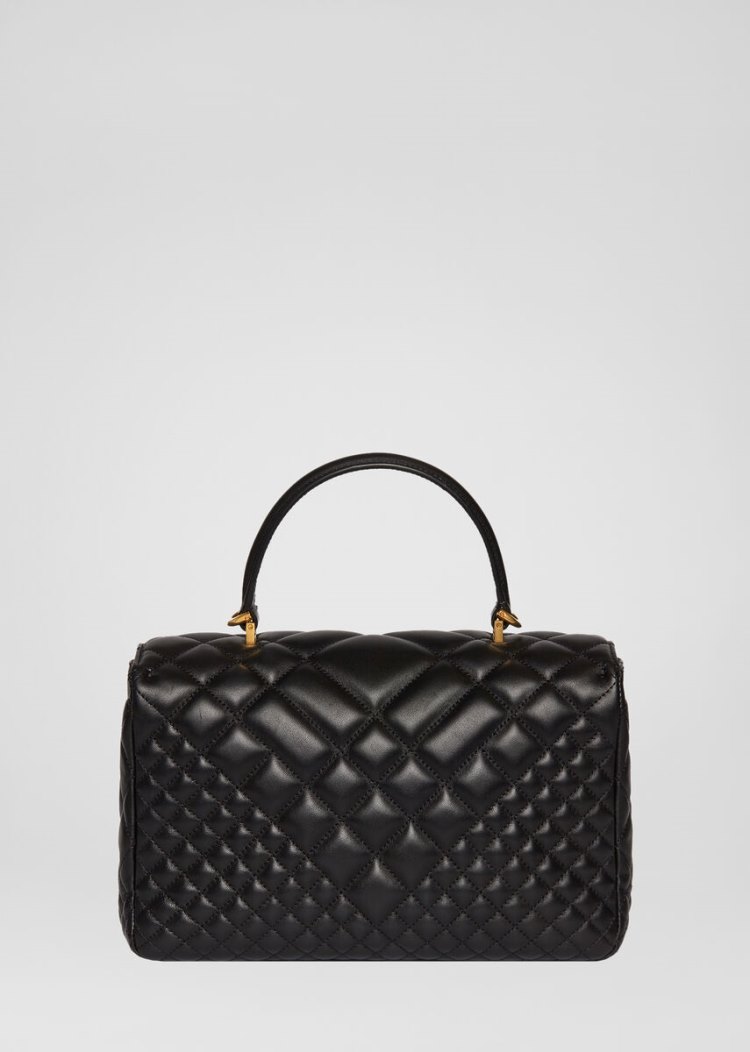 Versace Quilted Icon Dual Carry Bag τσαντα χειροσ γυναικεια μαυρα | VQF6VSZ