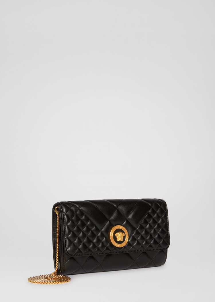 Versace Quilted Medusa Evening Bags γυναικεια μαυρα | 18BN4KG