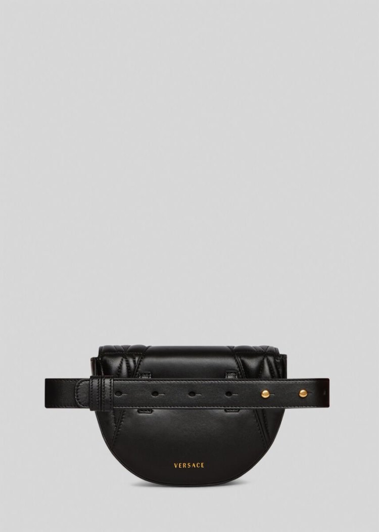 Versace Quilted Virtus Belt Bag Τσαντα Μεσησ γυναικεια μαυρα | 59DH8Q8