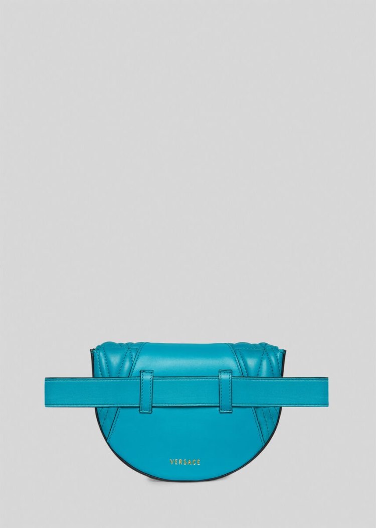 Versace Quilted Virtus Belt Bag Τσαντα Μεσησ γυναικεια μπλε | MWZMKGR