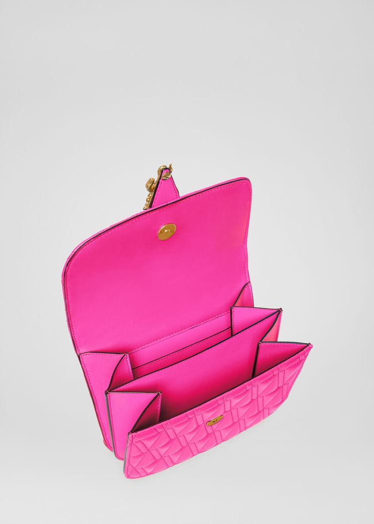 Versace Quilted Virtus Dual-Carry Bag τσαντα γυναικεια ροζ | MF6AZNQ