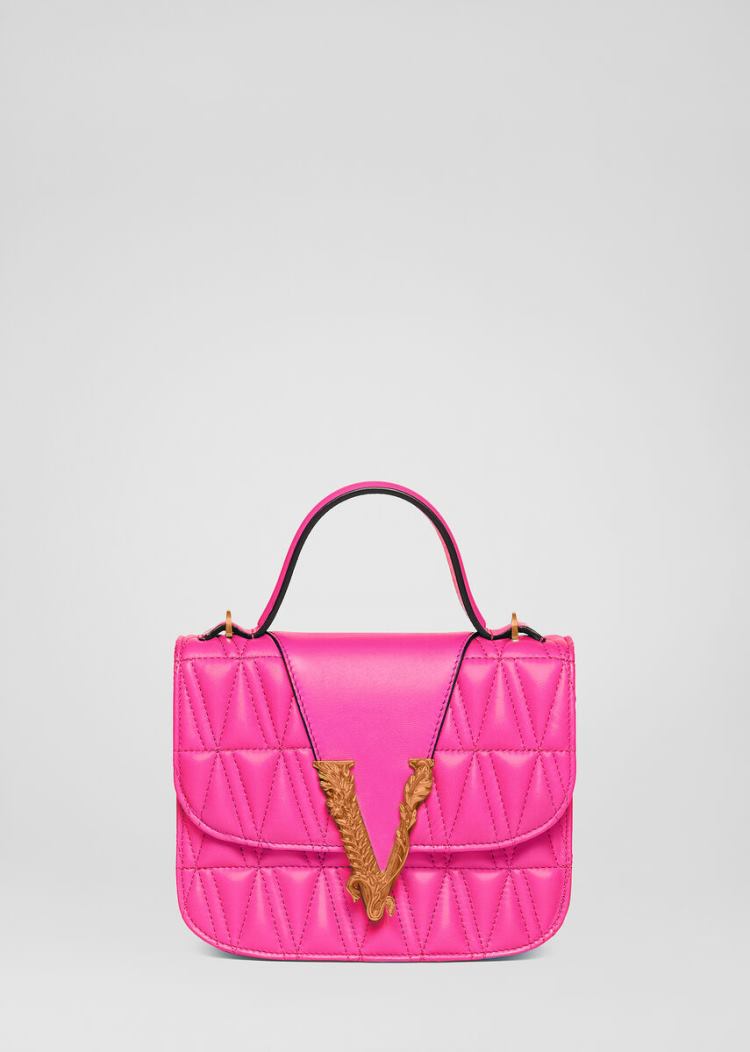Versace Quilted Virtus Dual-Carry Bag τσαντα γυναικεια ροζ | MF6AZNQ