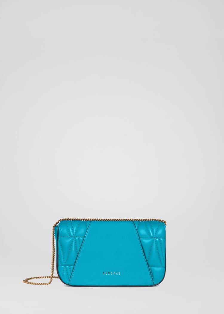 Versace Quilted Virtus Evening Bag Evening Bags γυναικεια μπλε | KFKJ1AK