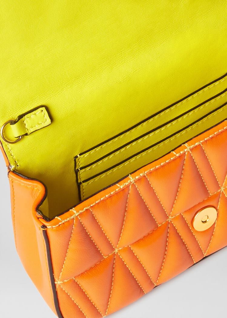 Versace Quilted Virtus Evening Bag Evening Bags γυναικεια πορτοκαλι | MC5JD6B