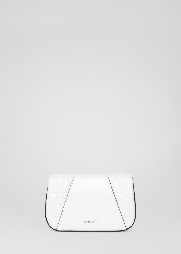 Versace Quilted Virtus Evening Bags γυναικεια ασπρα | 0LG6L5R
