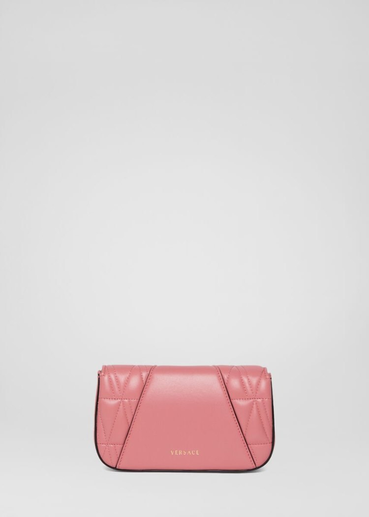 Versace Quilted Virtus Evening Bags γυναικεια ροζ | 2ACNUFW
