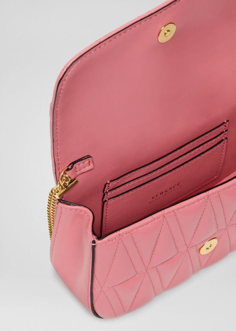 Versace Quilted Virtus Evening Bags γυναικεια ροζ | 2ACNUFW