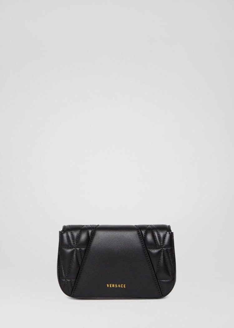 Versace Quilted Virtus Evening Bags γυναικεια μαυρα | LYH7FQ0