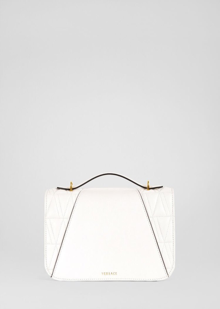 Versace Quilted Virtus Shoulder Bag τσάντεσ ώμου γυναικεια ασπρα | 15QEVHU