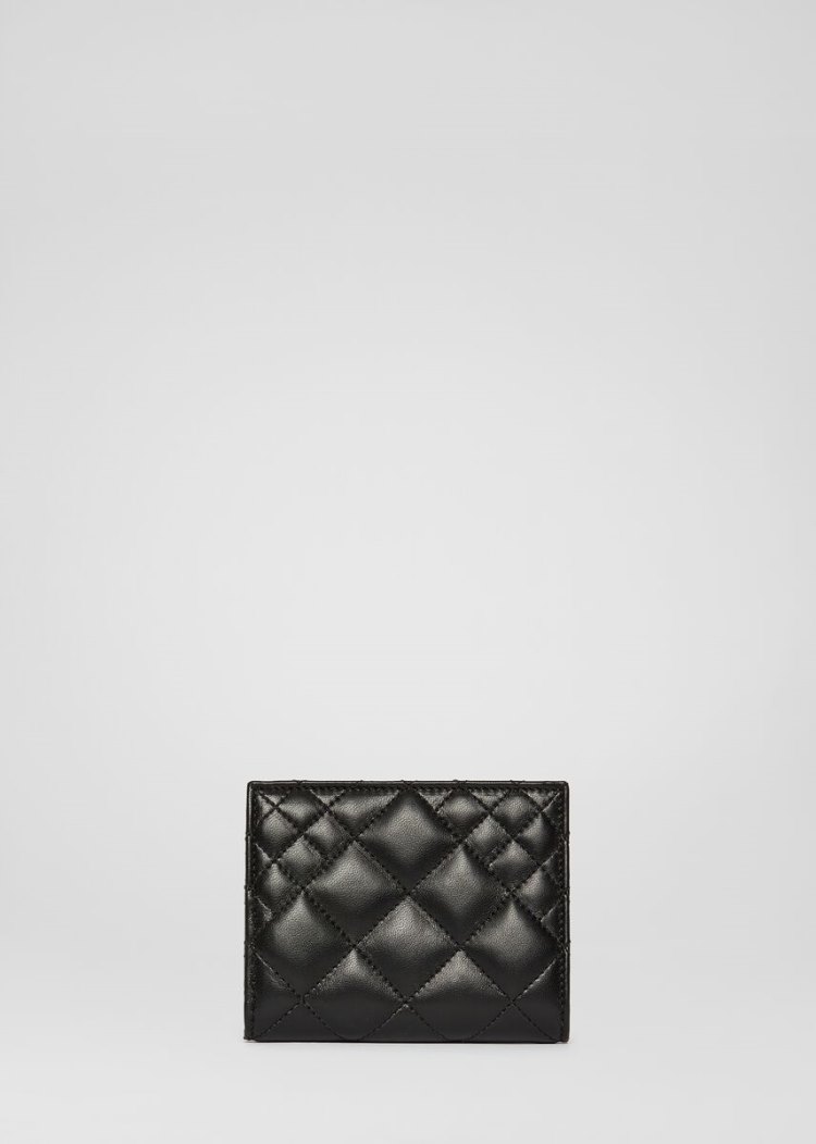 Versace Quilted δερματινα Bifold Wallet πορτοφολια γυναικεια μαυρα | CRLII9P