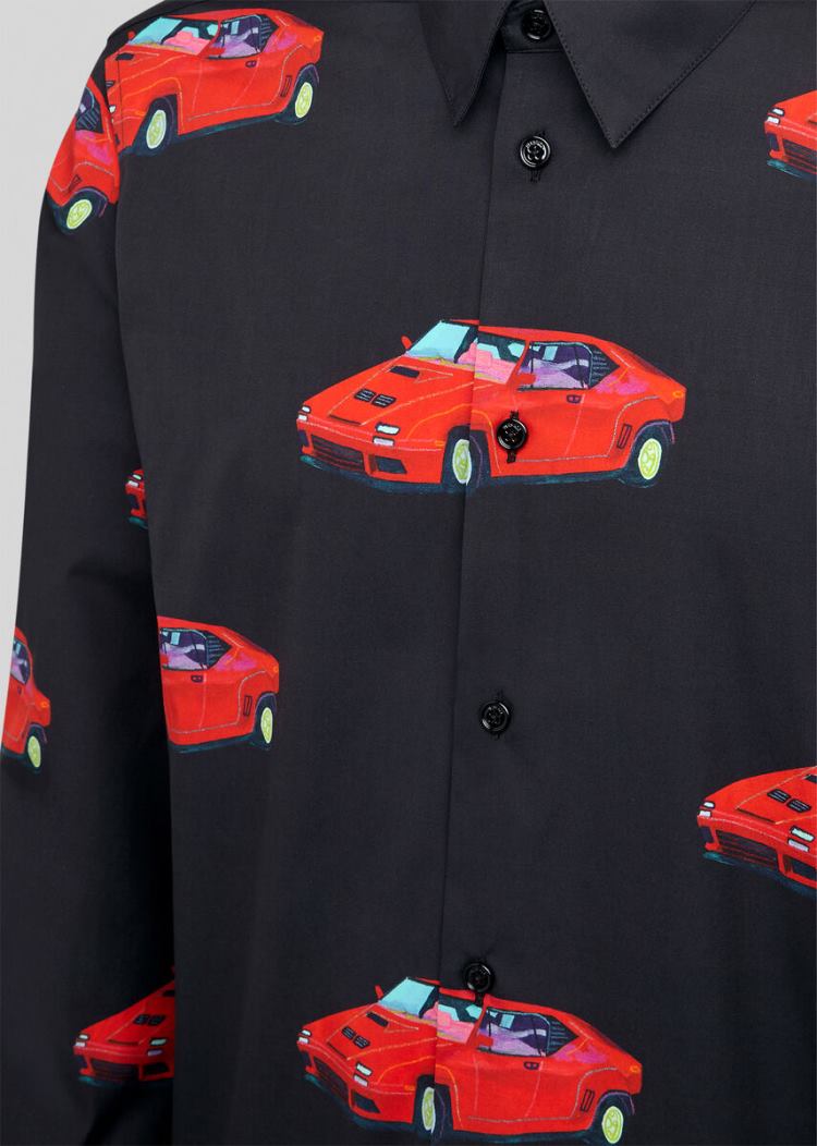 Versace Race Car Print Shirt πουκαμισα ανδρικα Πολύχρωμο | GD0K003