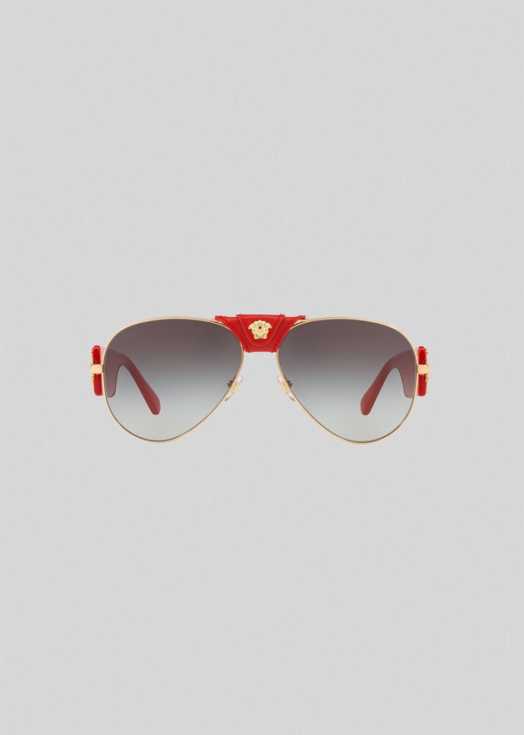 Versace Red Baroque Pilot γυαλια ηλιου ανδρικα κοκκινα | 0PWBQB5