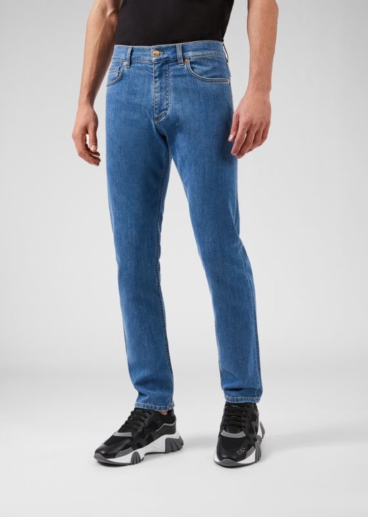 Versace Regular Fit Jeans τζιν παντελονι ανδρικα μπλε | OAHLSOX