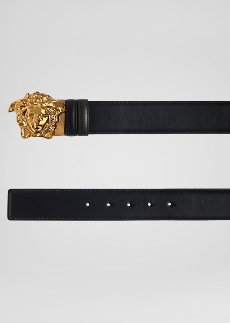 Versace Reversible Medusa δερματινα Belt ζωνη ανδρικα μαυρα | COS8JEP