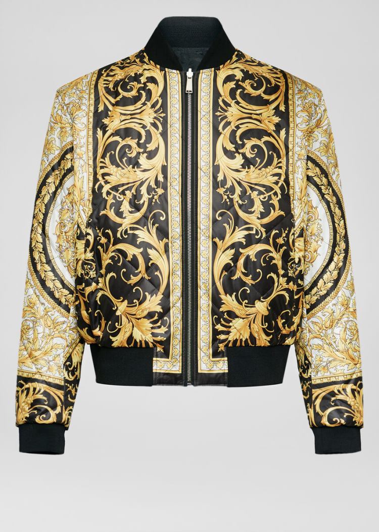 Versace Reversible Quilted Bomber Jacket μπουφαν ανδρικα μαυρα | ZORFXHQ