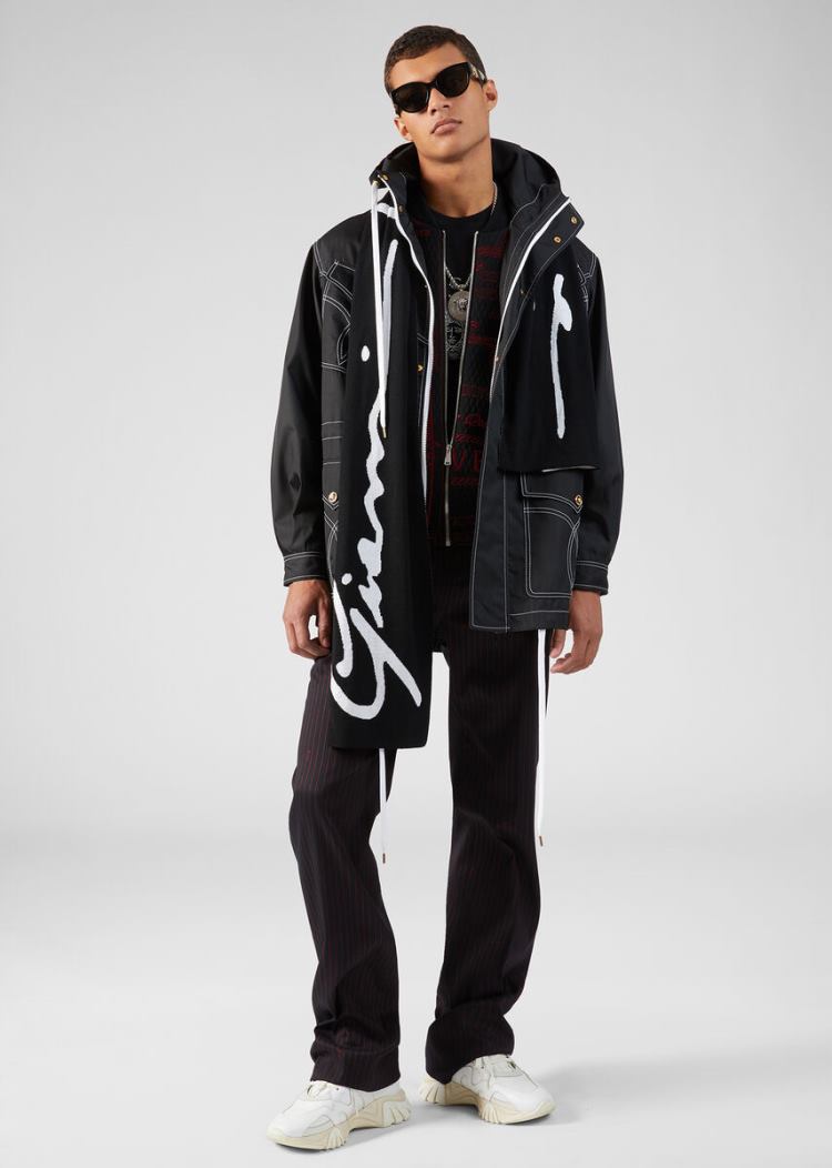 Versace Rodeo Pattern Bomber Jacket μπουφαν ανδρικα μαυρα κοκκινα | Z5YIKCT