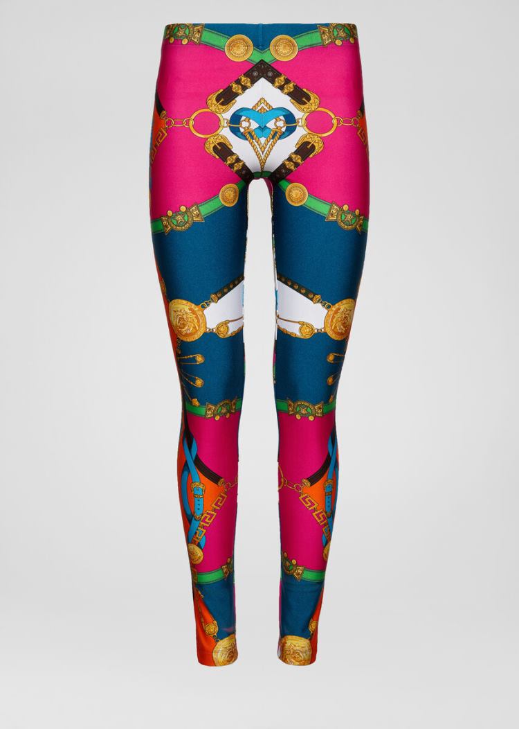Versace Rodeo Pop Leggings κολαν γυναικεια φουξια ροζ | 2FFHB3C