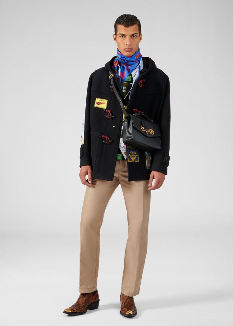 Versace Rodeo Print T Shirt μπλουζακια ανδρικα Πολύχρωμο | L3J2LMW