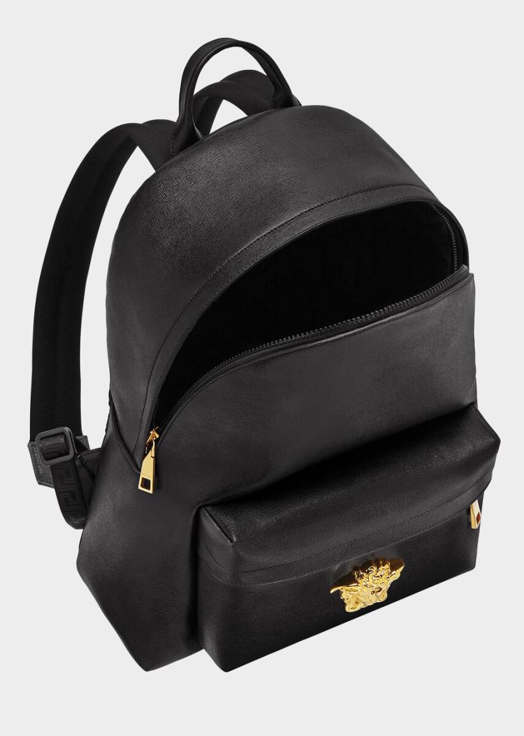 Versace Saffiano δερματινα Palazzo Backpack σακιδια πλατησ ανδρικα μαυρα | AOO6O5X