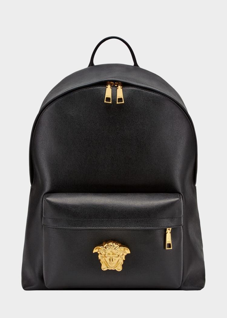 Versace Saffiano δερματινα Palazzo Backpack σακιδια πλατησ ανδρικα μαυρα | AOO6O5X