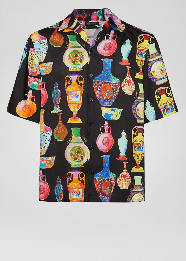 Versace Seven Vessels Print Shirt πουκαμισα ανδρικα Πολύχρωμο | Q4RU3NS