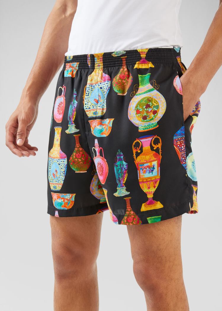 Versace Seven Vessels Print Shorts σορτσ ανδρικα Πολύχρωμο | 4HAWHTA